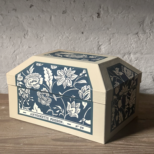 Antoinette Poisson Medium and Large Wedding Boxes in "Indienne Indigo" No. 30C
