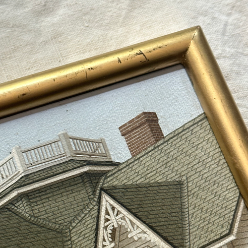 Contemporary Framed Victorian House Painting by Sue Wall