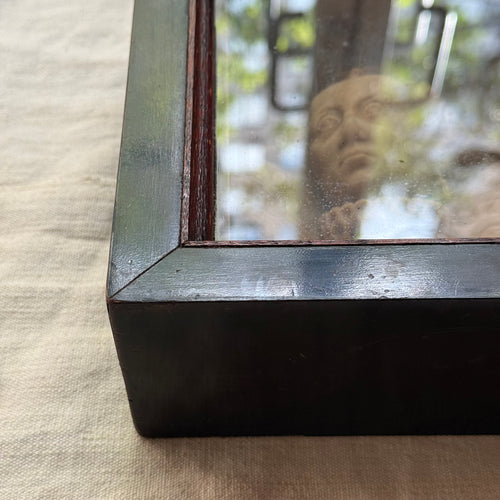 19th-century Queen Elizabeth I Wax Portrait Shadow Box