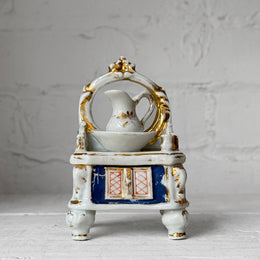 Antique German Porcelain Fairing Trinket Box (#12)