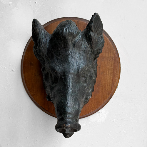 Early 20th-century Black Forest Carved Boar (BFBO-01)