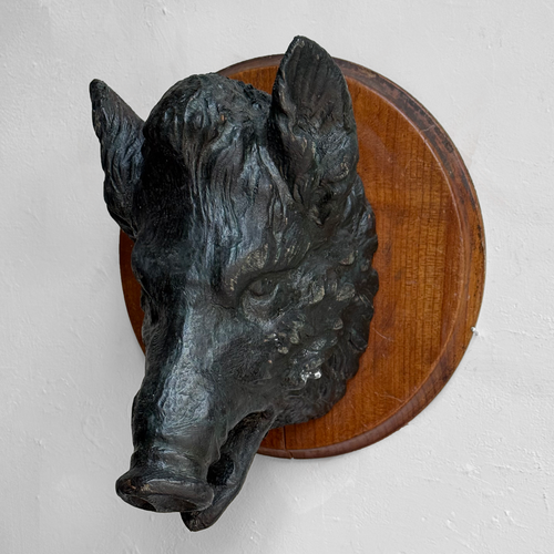 Early 20th-century Black Forest Carved Boar (BFBO-01)