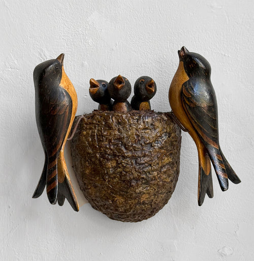 Mid 20th-century Black Forest Carved Bird's Nest (BF-601)