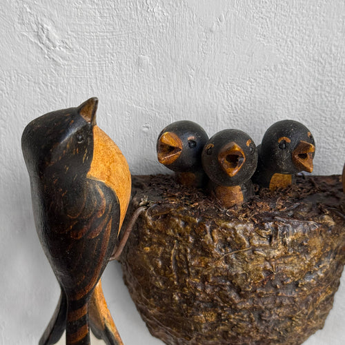 Mid 20th-century Black Forest Carved Bird's Nest (BF-601)