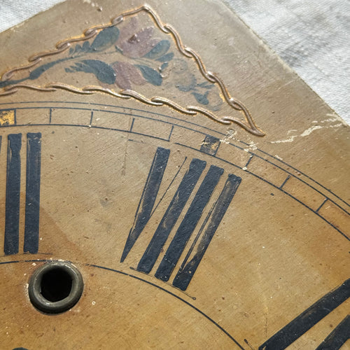 19th-century Wooden Clock Face (#1)