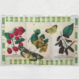 One of a Kind Collaged Fruit & Butterfly Mat (#601)