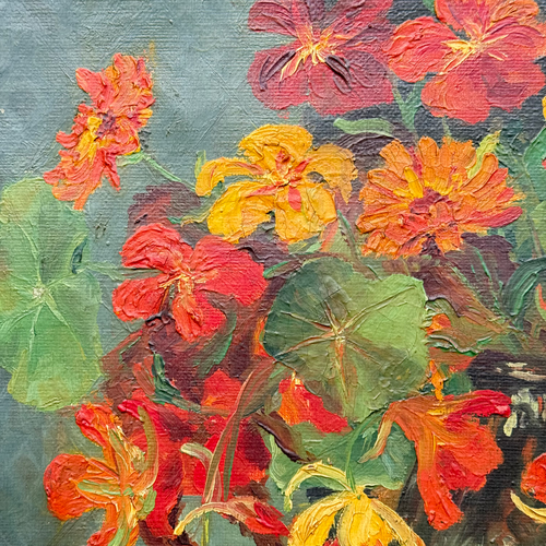 Mid 20th-century Dutch Floral Still Life Painting