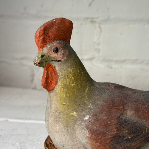 Vintage German Papier-Mâché Rooster Candy Container (#1)