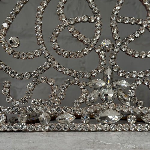 Large Crystal Jeweled Glass Crown
