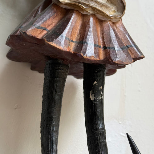 Early 20th-century Carved Alpine Hunter Decorative Coat Hook (#8)