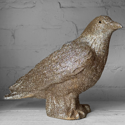 Ino Schaller Glitter Crow in Gold