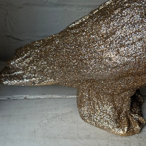 Ino Schaller Glitter Crow in Gold