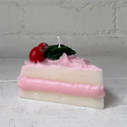 Cherry Cake Slice Candle