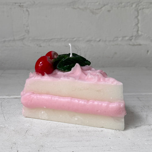 Cherry Cake Slice Candle