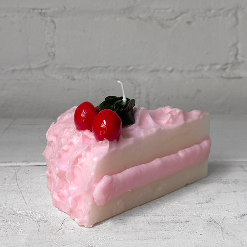 Cherry Cake Slice Candle