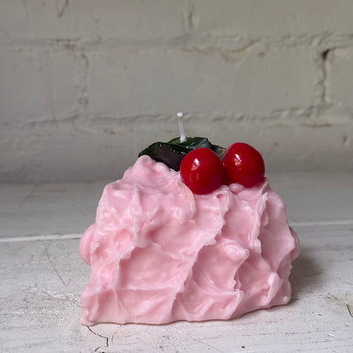 Cherry Cake Slice Candle