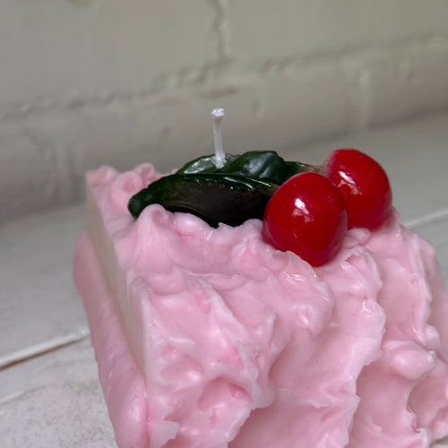 Cherry Cake Slice Candle