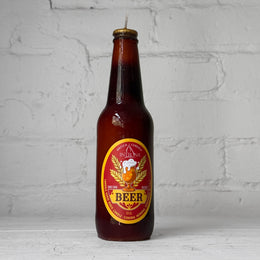 Bottiglia di Birra Beer Bottle Candle in Brown
