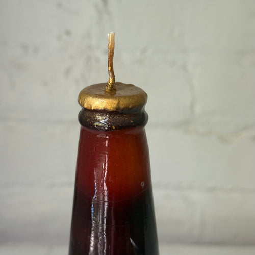 Bottiglia di Birra Beer Bottle Candle in Brown