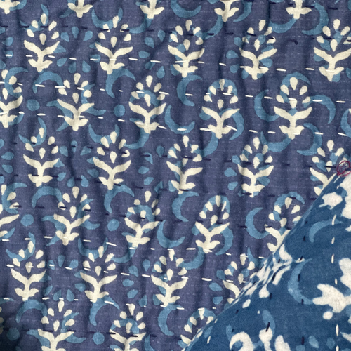 Vintage Sari Treble Bedcover (#601)