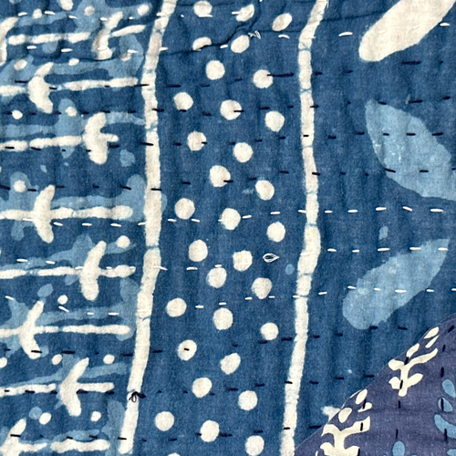 Vintage Sari Treble Bedcover (#601)