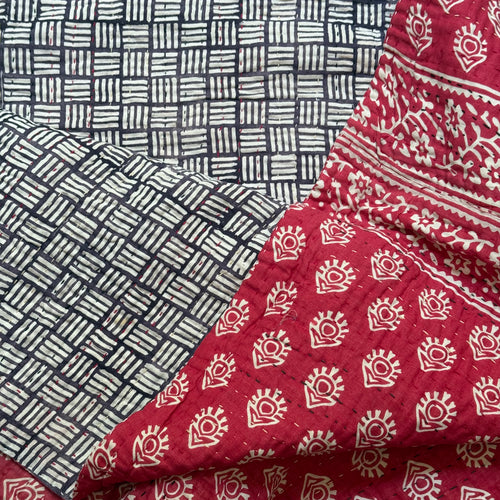 Vintage Sari Double Bedcover (#7-01)