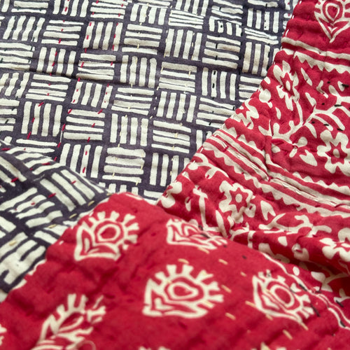 Vintage Sari Double Bedcover (#7-01)