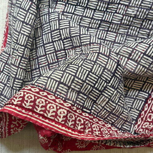 Vintage Sari Double Bedcover (#7-01)