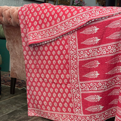 Vintage Sari Double Bedcover (#7-01)