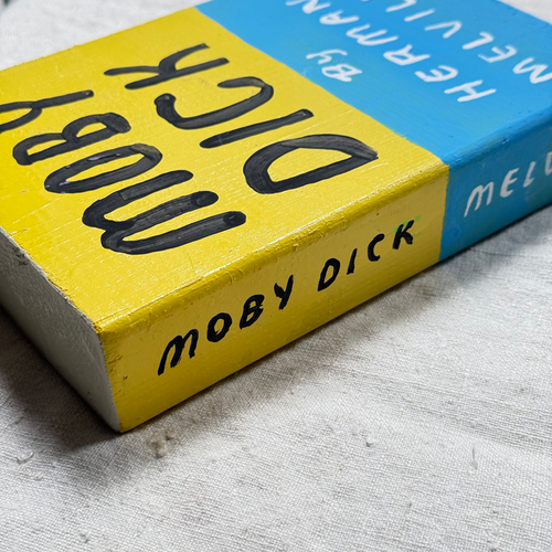 Leanne Shapton "Moby Dick" Painted Wooden Book