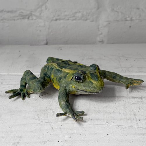 Papier-Mâché Painted Frog #1