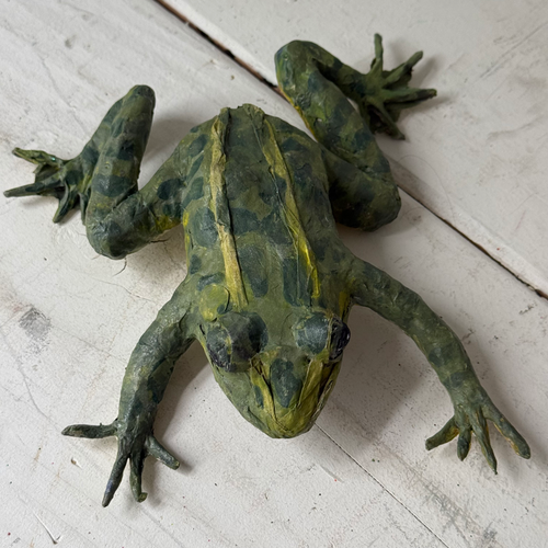 Papier-Mâché Painted Frog #1