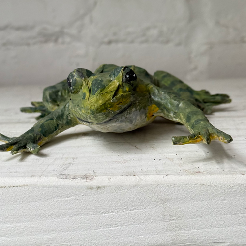 Papier-Mâché Painted Frog #1