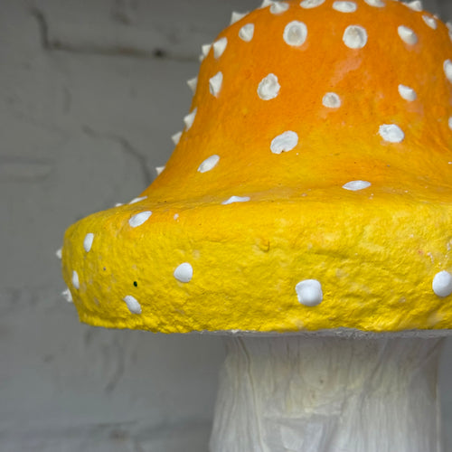 Handmade Wooden Mushroom Creation (#1) by Crystal Stone