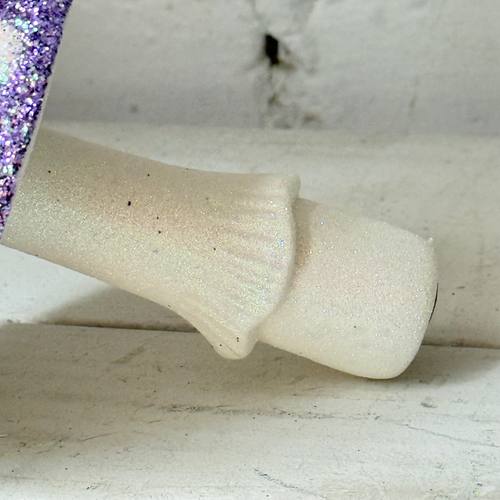 Lavender Glitter Mushroom Ornament