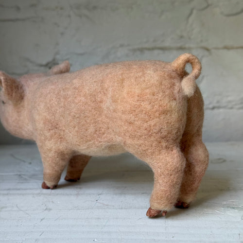 Needle Felted Sleeping Pig