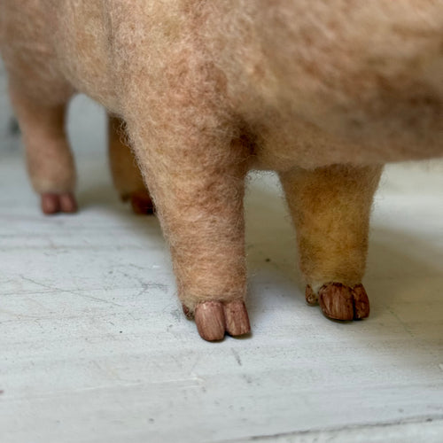 Needle Felted Sleeping Pig