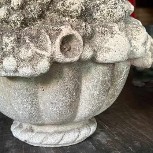 Antique Cast Cement Garden Urn
