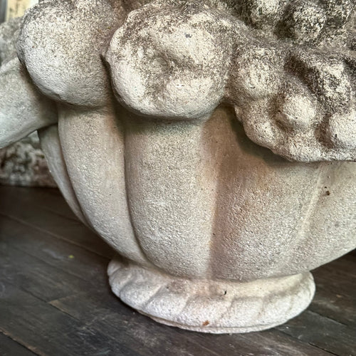 Antique Cast Cement Garden Urn
