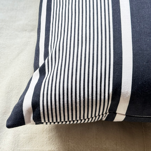 Custom 19th-century French Ticking Pillow (#3-01)