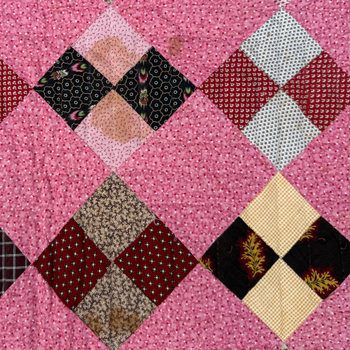 19th-century American Hand-Stitched Quilt #2