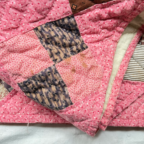 19th-century American Hand-Stitched Quilt #2