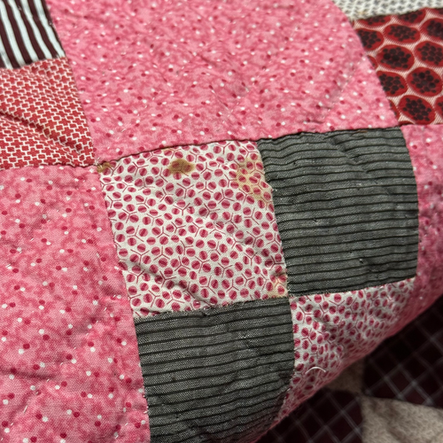 19th-century American Hand-Stitched Quilt #2