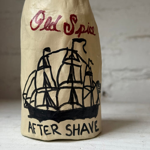 Papier-Mâché Old Spice Bottle #1