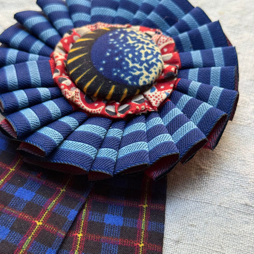 Vintage Dead Stock Ribbon Rosette Pin #1