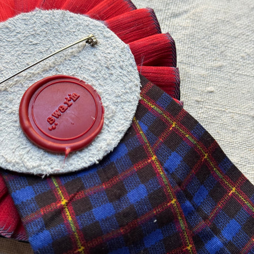 Vintage Dead Stock Ribbon Rosette Pin #1