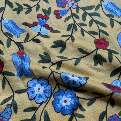 Madeline Weinrib x Kashmir Loom Wool Shawl in Jasmine