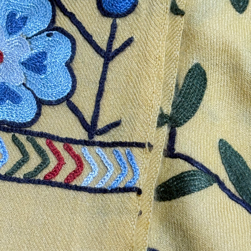 Madeline Weinrib x Kashmir Loom Wool Shawl in Jasmine