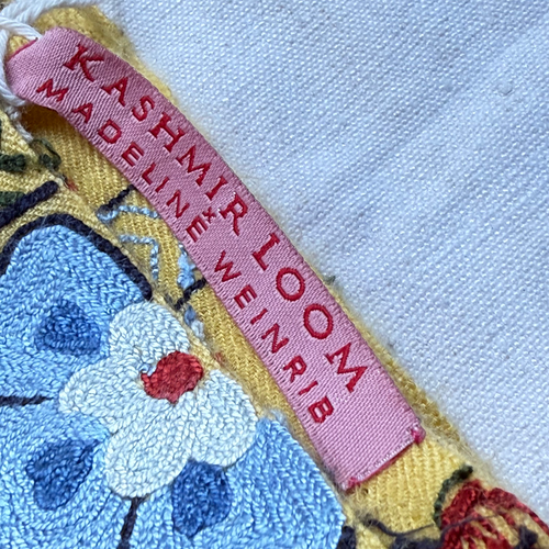 Madeline Weinrib x Kashmir Loom Wool Shawl in Jasmine