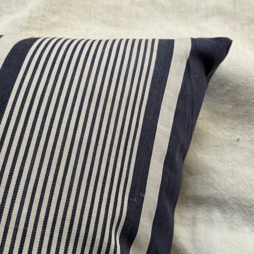 Custom 19th-century French Ticking Pillow (#4-01)